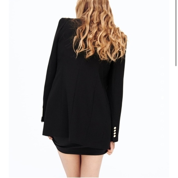 Zara Tailored Double Breasted Blazer Blogger Favorite - Picture 5 of 11